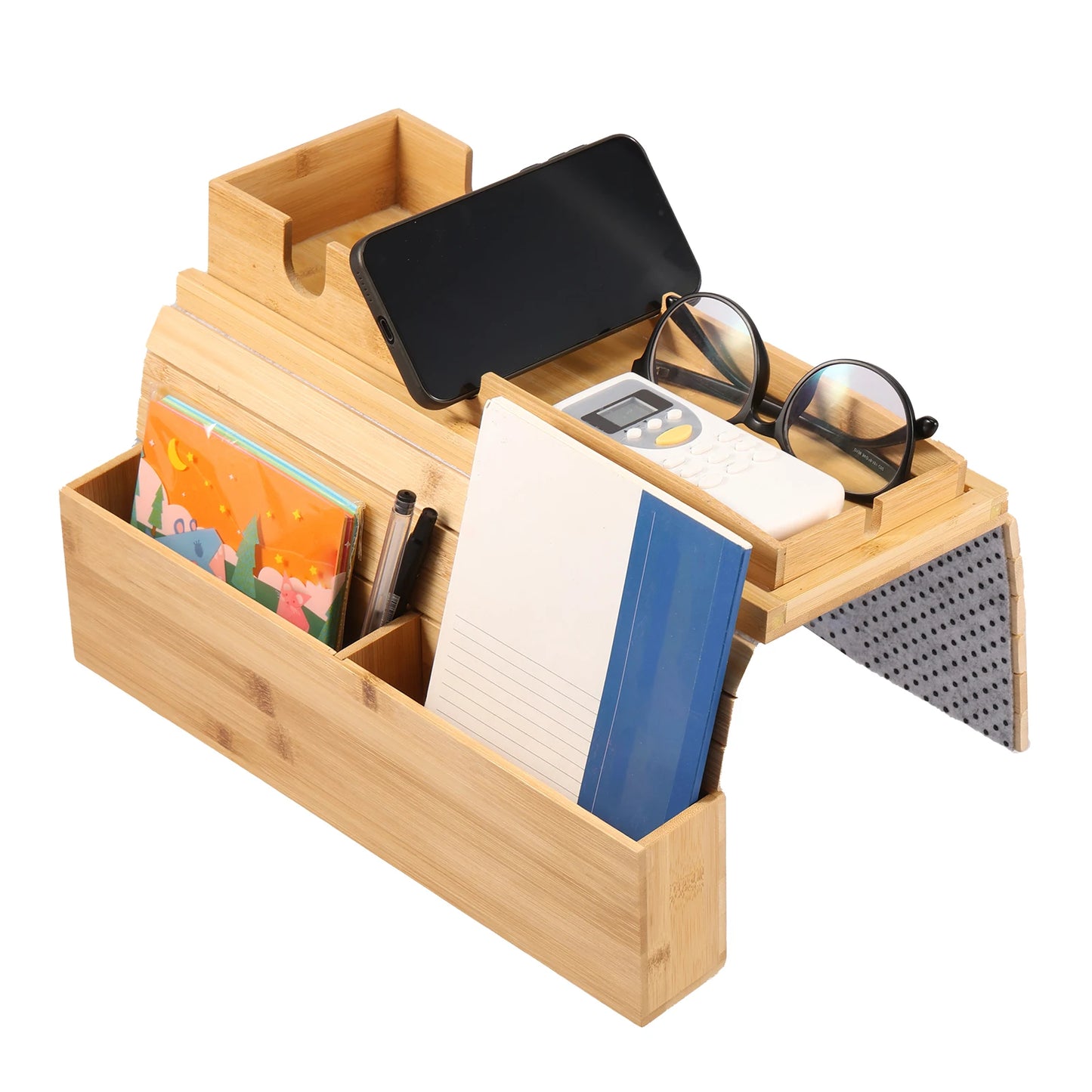 Foldable Bamboo Sofa Armrest Cup & Storage Tray