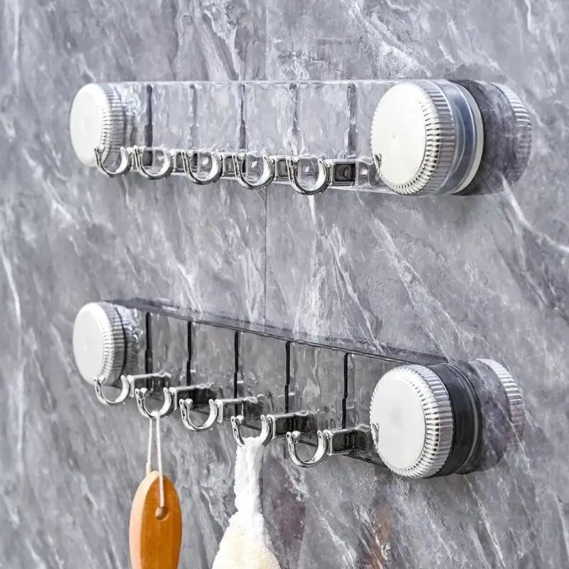 5-in-1 Rotating Suction Cup Hooks – Punch-Free, Waterproof Wall Mount