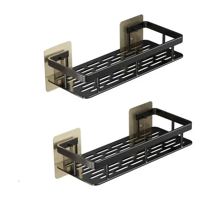 No-Drill Corner Bathroom Storage Shelf & Shower Rack Holder