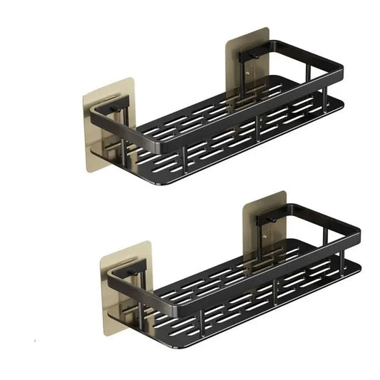 No-Drill Corner Bathroom Storage Shelf & Shower Rack Holder