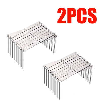 Retractable Stainless Steel Dish & Lid Rack Organizer