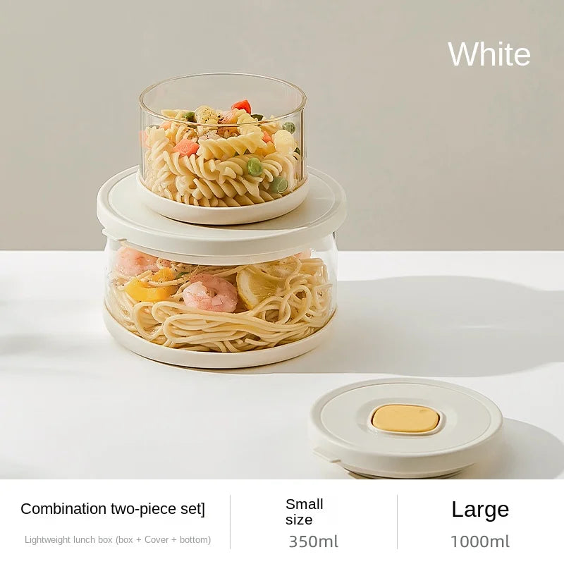 Glass Tupperware Set Airtight Containers Heat Resistant Lunch Box Food Storage for Frozen Rice Salad Bowl and Lid Take Away