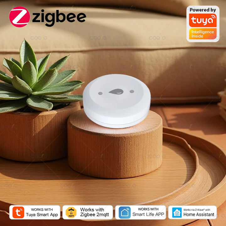 Tuya Zigbee Water Sensor Flood Leak Detector Water Linkage App Alarm Sensor for Kitchen/Bathroom Support Smart Life Zigbee2mqtt