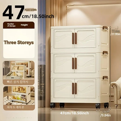 Foldable Storage Box with Clear Door – Spacious Multi-Purpose Organizer