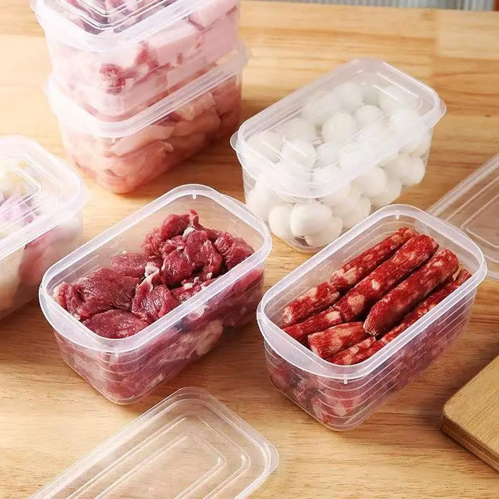 6-piece kitchen fresh-keeping storage boxes, refrigerator food storage containers, sealed fresh-keeping storage boxes with lids