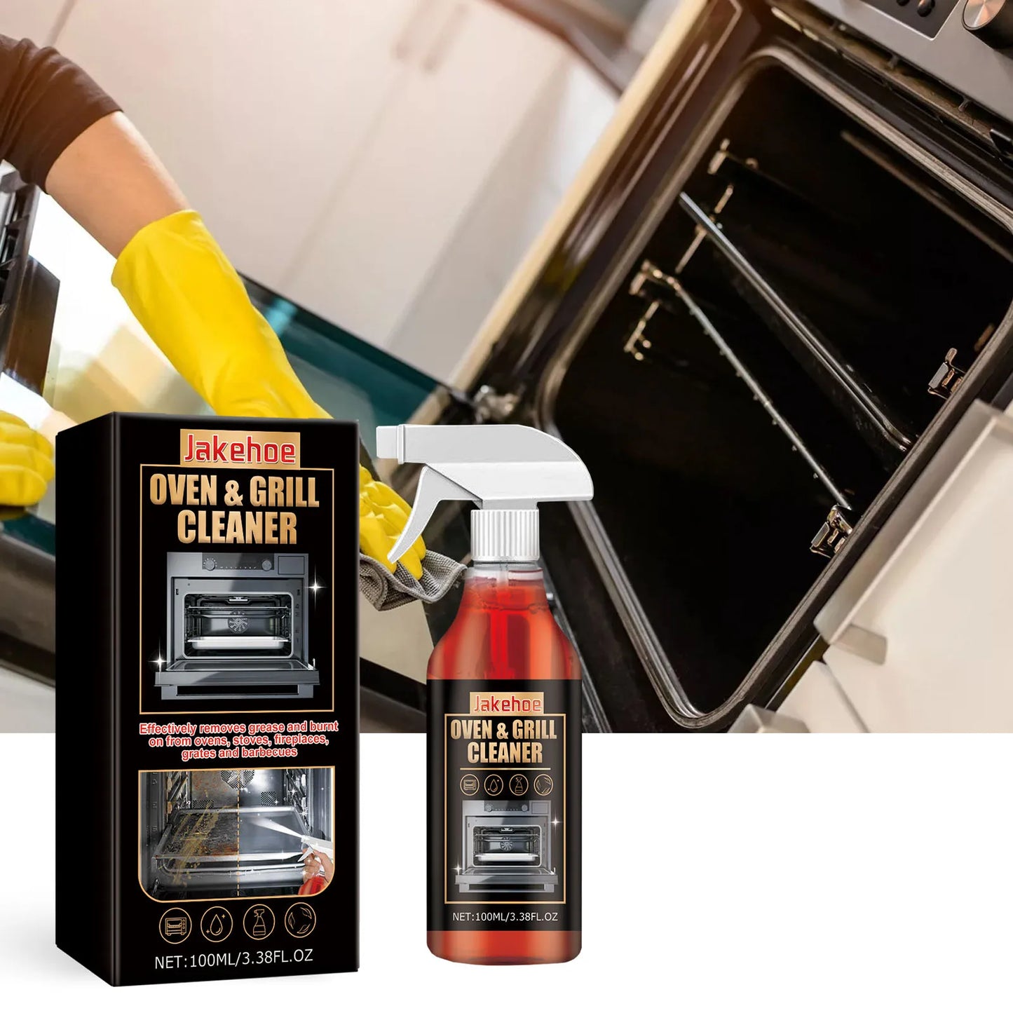 Oven & Kitchen Cleaner Foam Spray – Powerful Degreaser for Stoves, Grills & Appliances