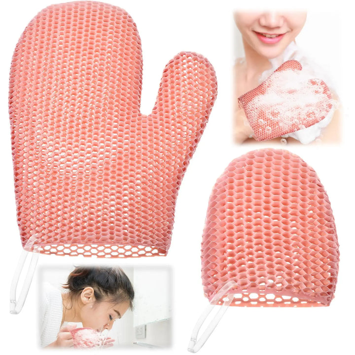 Honeycomb Exfoliating Glove Bath Body Spa Scrubber Honeycomb Exfoliator Glove Scrubber Sponge Shower Loofah Quick Drying