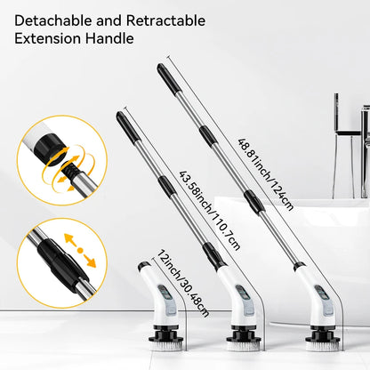 7-in-1 Cordless Electric Spin Cleaning Brush for Bathroom, Kitchen & Home Use