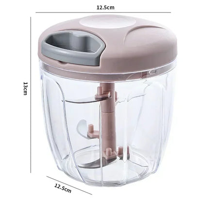 500/900ML Rotary Food Processor & Garlic Grinder for Vegetables, Fruits & Chili