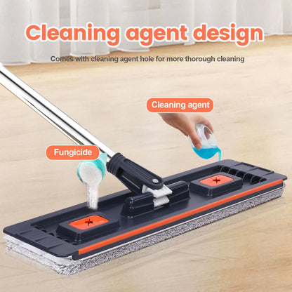 Hands-Free Floor Mop with Dual Bucket System for Clean & Dirty Water Separation