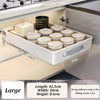 Kitchen Sliding Drawer with Slide Rail Cabinet Clothes Spice Dish Bowl Storage Rack Pull Out Cabinet Organizer Tray With Handle