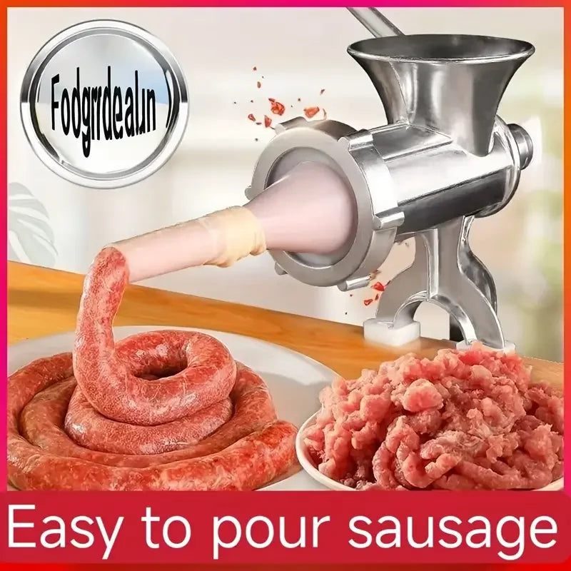 Heavy Duty Hand Crank Meat Grinder & Sausage Stuffer Manual Kitchen Mincer Pasta Maker