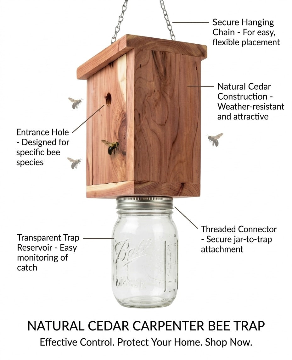 Pack of 2 Bee Trap with Mason Jar