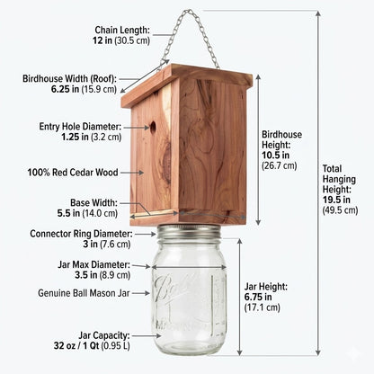 Pack of 2 Bee Trap with Mason Jar